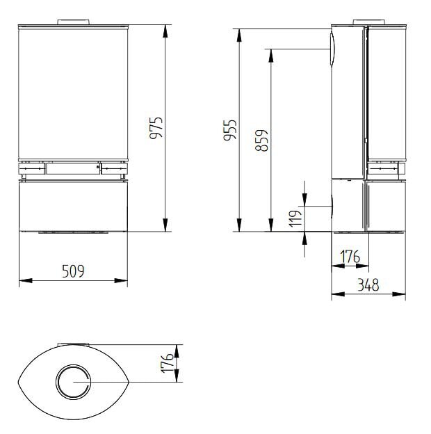 Kaminofen Jydepejsen Elegance Junior - 4 kW