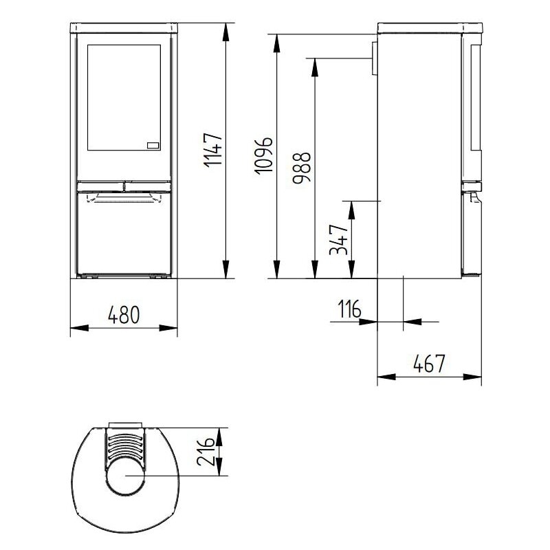 Kaminofen Jydepejsen Cosmo 1147 - 6 kW