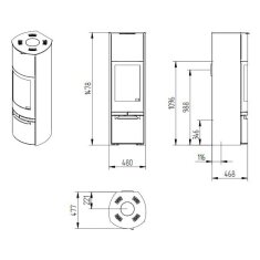 Kaminofen Jydepejsen Cosmo 1500 - 6 kW