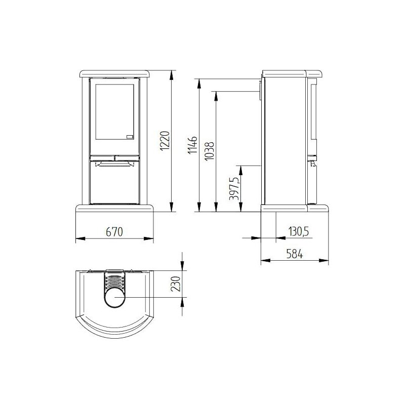Kaminofen Jydepejsen Cosmo Classic - Speckstein - 6 kW