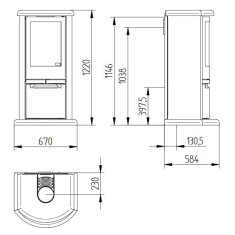 Kaminofen Jydepejsen Cosmo Classic - Speckstein - 6 kW