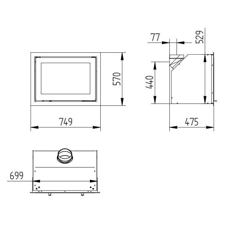 Kamineinsatz Jydepejsen Jydepejs H530 Classic - 7,4 kW