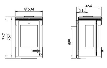 Kaminofen Gussofen Morsoe 7970 - Wandmodell - 7,3 kW
