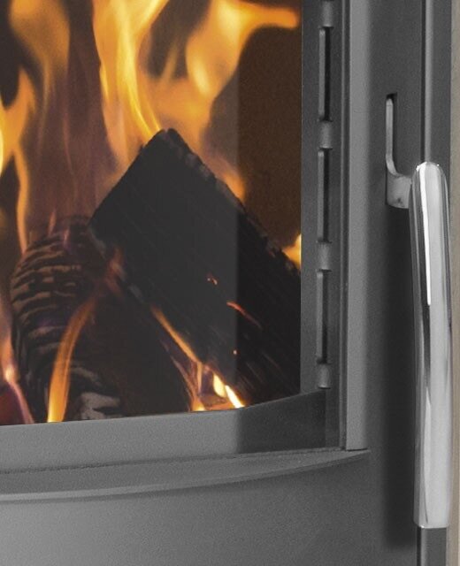 Kaminofen Oranier Pori 5 - 5 kW - Stahl Schwarz - Verkleidung Stahl Schwarz