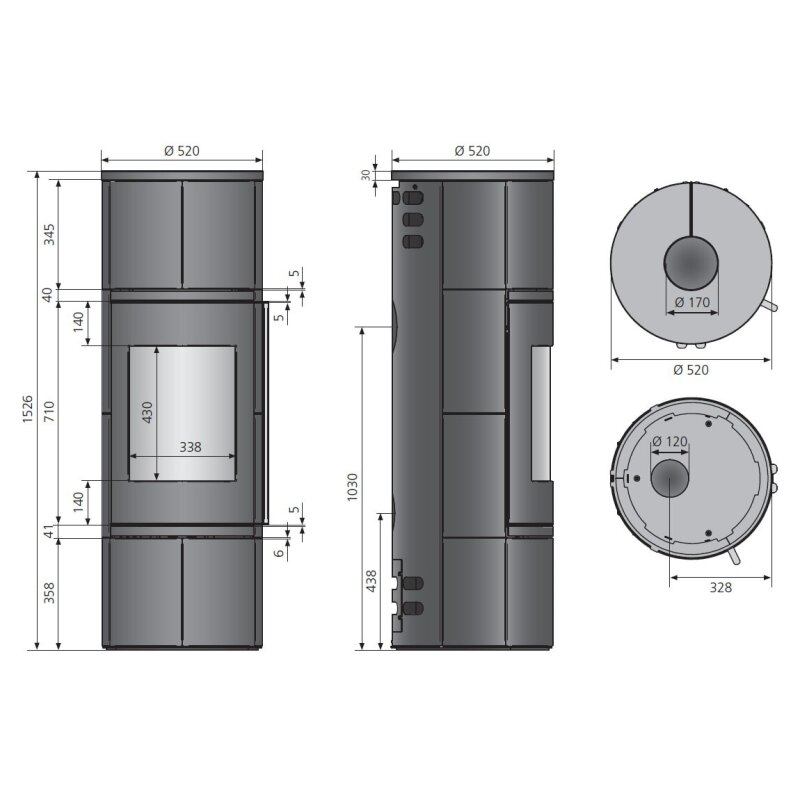 Kaminofen Oranier Arkona W+ 2.0 - 7 kW