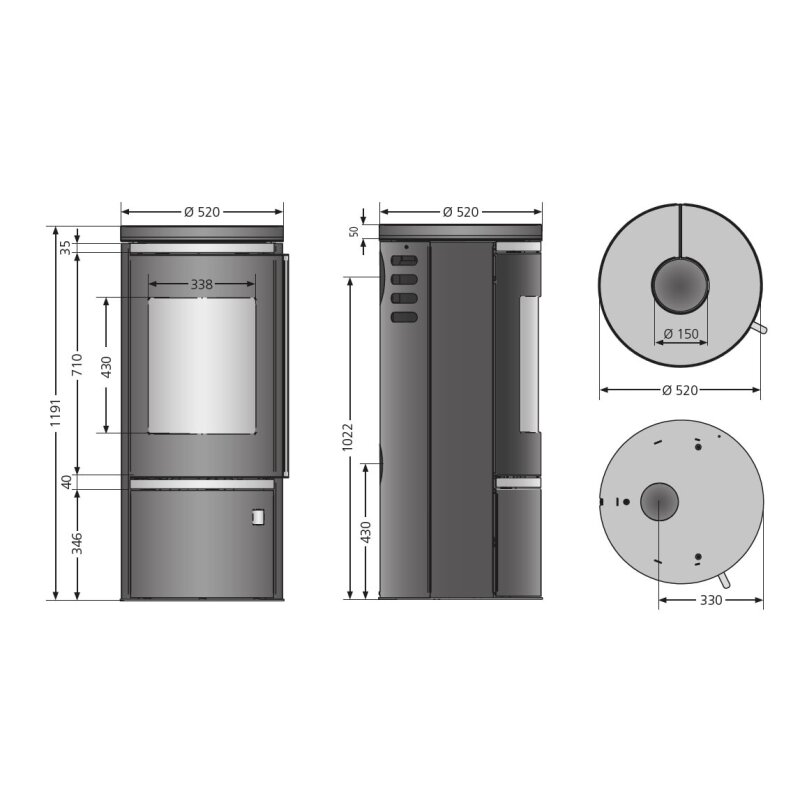 Kaminofen Oranier Corso 2.0 - 7 kW
