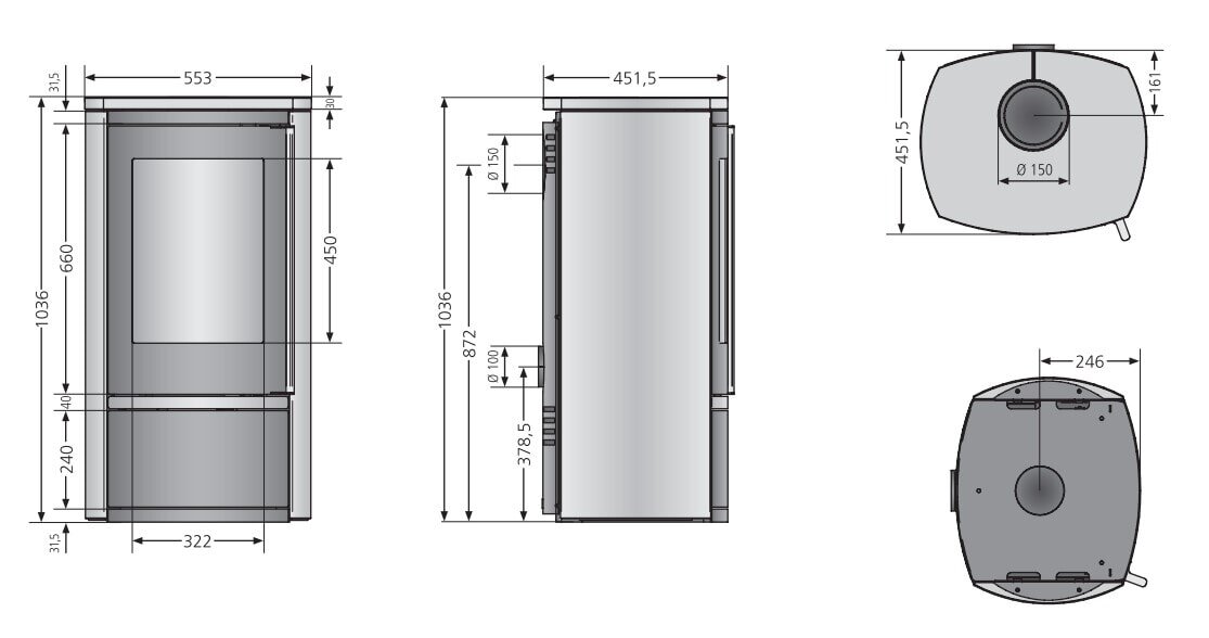 Kaminofen Justus Reno R - 6 kW