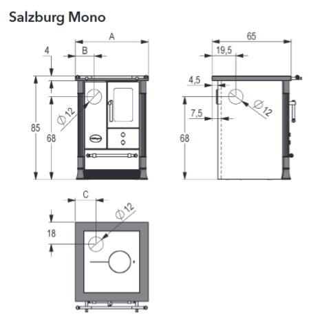 Küchenherd Lohberger Varioline - LM 50 Salzburg - 5 kW