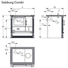 K&uuml;chenherd Lohberger Varioline - LC 80 Salzburg - 7 kW