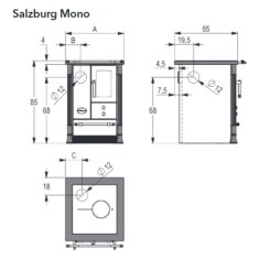wassergef&uuml;hrter Zentralheizungsherd Lohberger Varioline - LM 50- Z Salzburg