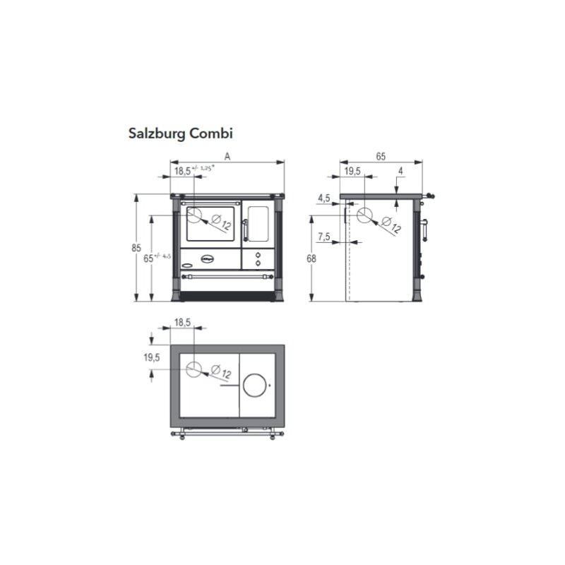 Zentralheizungsherd Lohberger Varioline - LC 80-Z Salzburg
