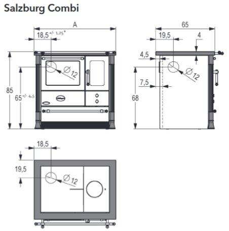 Zentralheizungsherd Lohberger Varioline - LC 80-Z Salzburg
