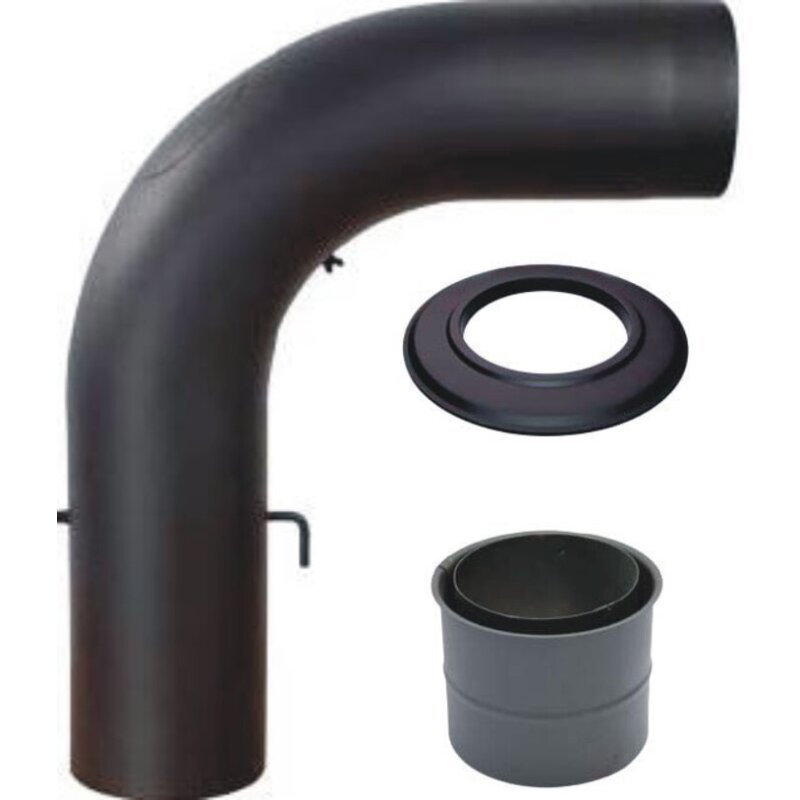 Anschluss- Set 1-Fullform Ø 150 x 2 mm, Farbe schwarz