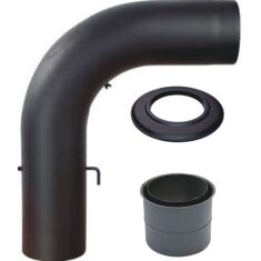 Anschluss- Set 1-Fullform Ø 130 x 2 mm, Farbe schwarz