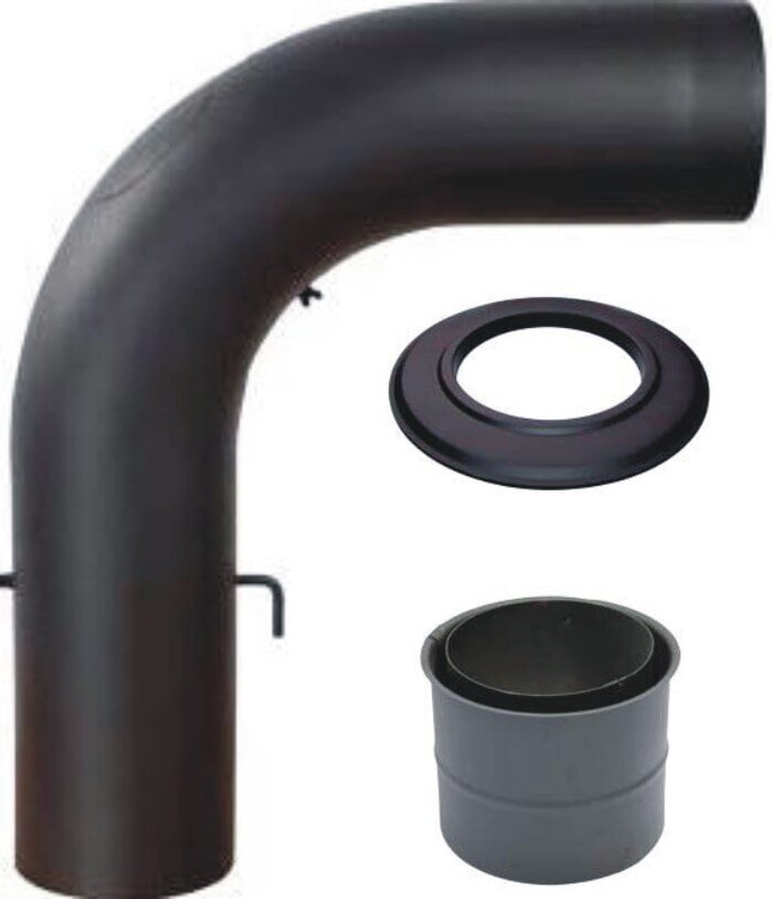 Anschluss- Set 1-Fullform Ø 130 x 2 mm, Farbe schwarz