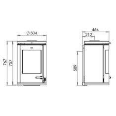 Kaminofen Gussofen Morsoe 7870 Wandmodell - 7,3 kW