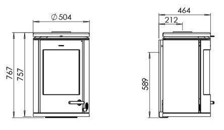 Kaminofen Gussofen Morsoe 7870 Wandmodell - 7,3 kW