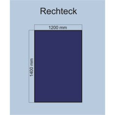 Bodenplatte Glas ESG 6mm mit Facette Rechteck 1400 x 1200 mm