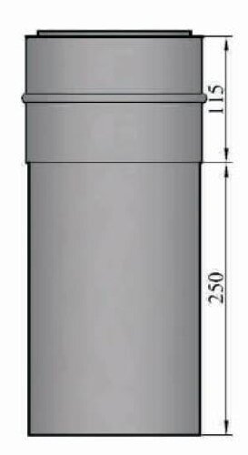 Rauchrohr 250 mm mit Doppelwandfutter Ø150