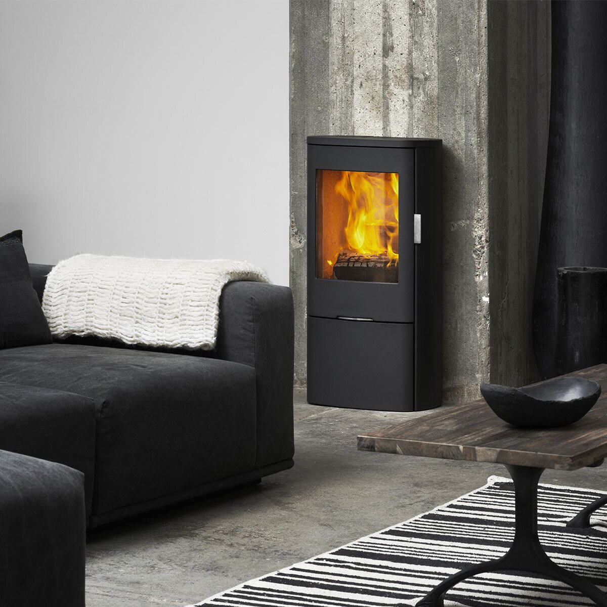 Kaminofen Jydepejsen Senza Stahl - 4 kW