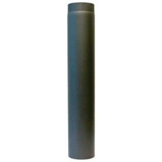 Rauchrohr Ø130 x 750 x 2 mm mit Drosselklappe, Farbe schwarz