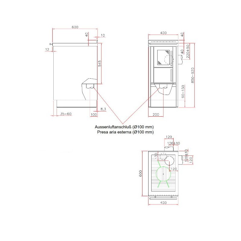 Küchenherd Greithwald ÖKO Star 40 - 8,6 kW