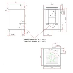 Küchenherd Greithwald ÖKO Star 60 - 8,6 kW