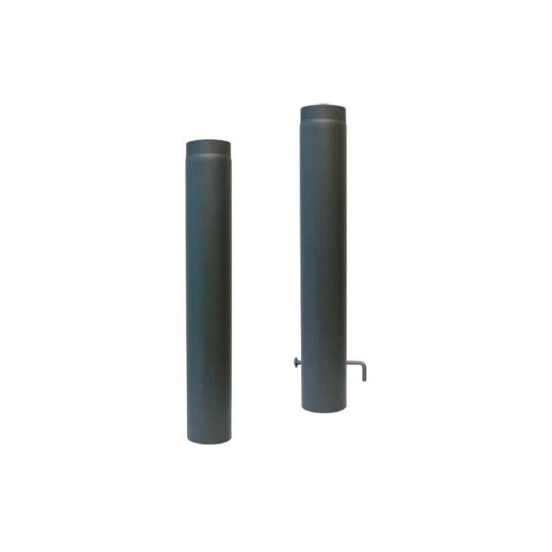 Rauchrohr Ø 130 x 1000 x 2 mm, Farbe schwarz - lackiert