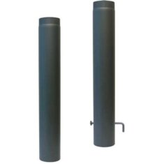 Rauchrohr Ø 130 x 1000 x 2 mm, Farbe schwarz - lackiert