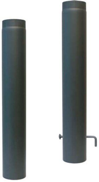 Rauchrohr Ø 130 x 1000 x 2 mm, Farbe schwarz - lackiert