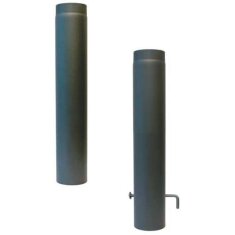 Rauchrohr Ø 120 x 750 x 2 mm, Farbe schwarz -...