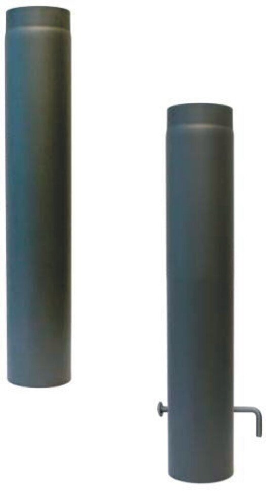 Rauchrohr Ø 120 x 750 x 2 mm, Farbe schwarz - lackiert