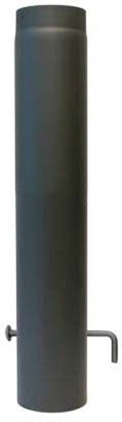 Rauchrohr Ø 130 x 750 x 2 mm, Farbe schwarz - lackiert