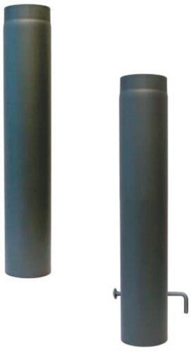 Rauchrohr Ø 130 x 750 x 2 mm, Farbe schwarz - lackiert