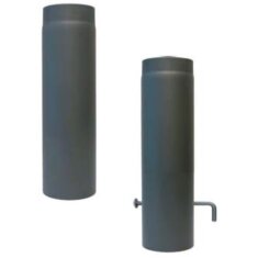 Rauchrohr Ø 150 x 500 x 2 mm, Farbe schwarz - lackiert