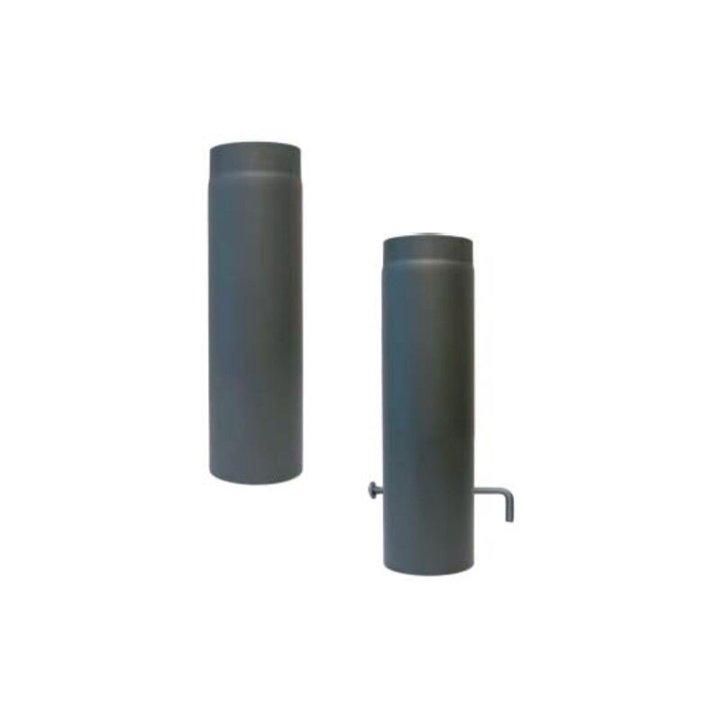 Rauchrohr Ø 180 x 500 x 2 mm, Farbe schwarz - lackiert