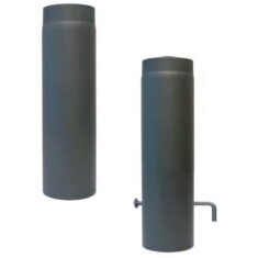 Rauchrohr Ø 180 x 500 x 2 mm, Farbe schwarz -...