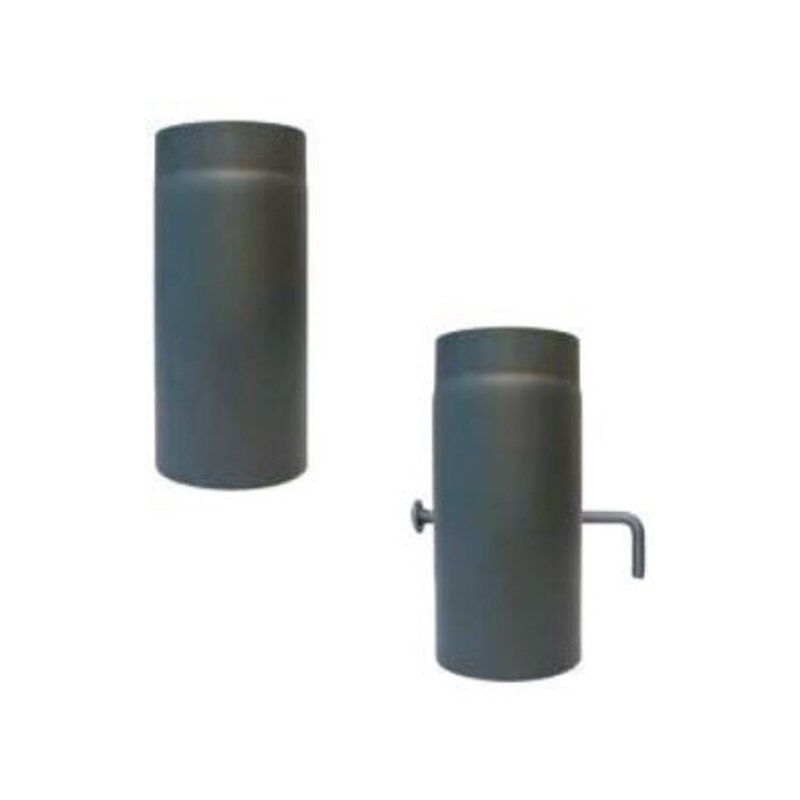 Rauchrohr Ø 120 x 250 x 2 mm, Farbe schwarz - lackiert