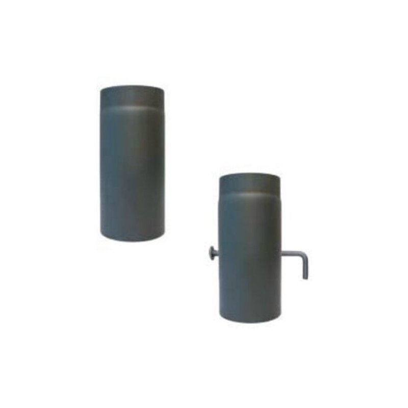 Rauchrohr Ø 120 x 250 x 2 mm, Farbe schwarz - lackiert