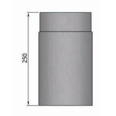 Rauchrohr Ø 120 x 250 x 2 mm, Farbe schwarz - lackiert