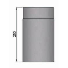 Rauchrohr Ø 120 x 250 x 2 mm, Farbe schwarz - lackiert