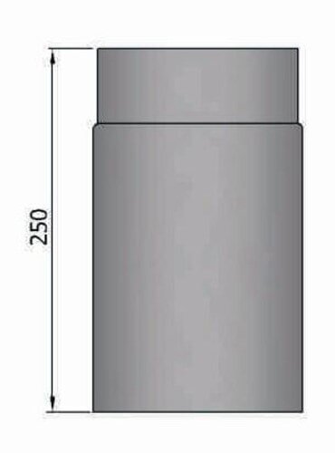 Rauchrohr Ø 120 x 250 x 2 mm, Farbe schwarz - lackiert