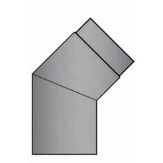 Rauchrohrbogen 45° Ø 130 x 2 mm, Farbe schwarz