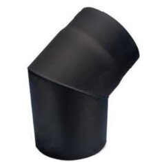 Rauchrohrbogen 45° Ø 130 x 2 mm, Farbe schwarz