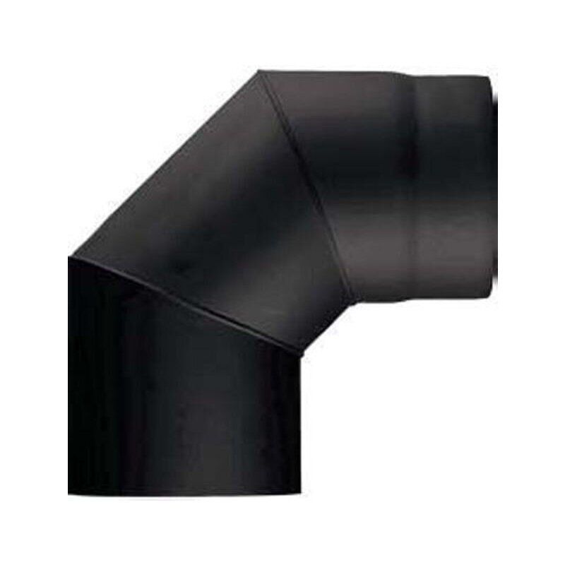 Rauchrohrbogen klein 90° Ø 180 x 2 mm, Farbe schwarz