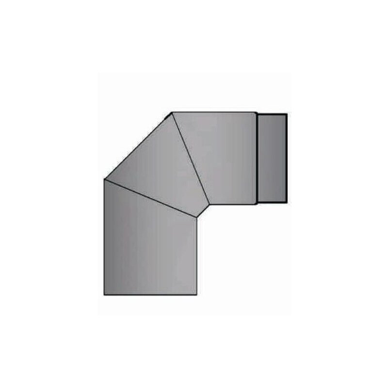 Rauchrohrbogen klein 90° Ø 180 x 2 mm, Farbe schwarz