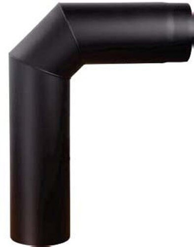 Rauchrohrbogen groß 600 x 450 mm 90° Ø 200 x 2 mm, Farbe schwarz