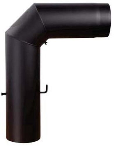 Rauchrohrbogen groß 600 x 450 mm 90° Ø 200 x 2 mm, Farbe schwarz