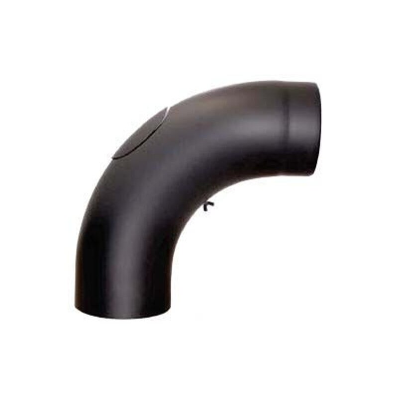 Rauchrohrbogen glattgezogen 90° Ø 150 x 2 mm, Farbe schwarz