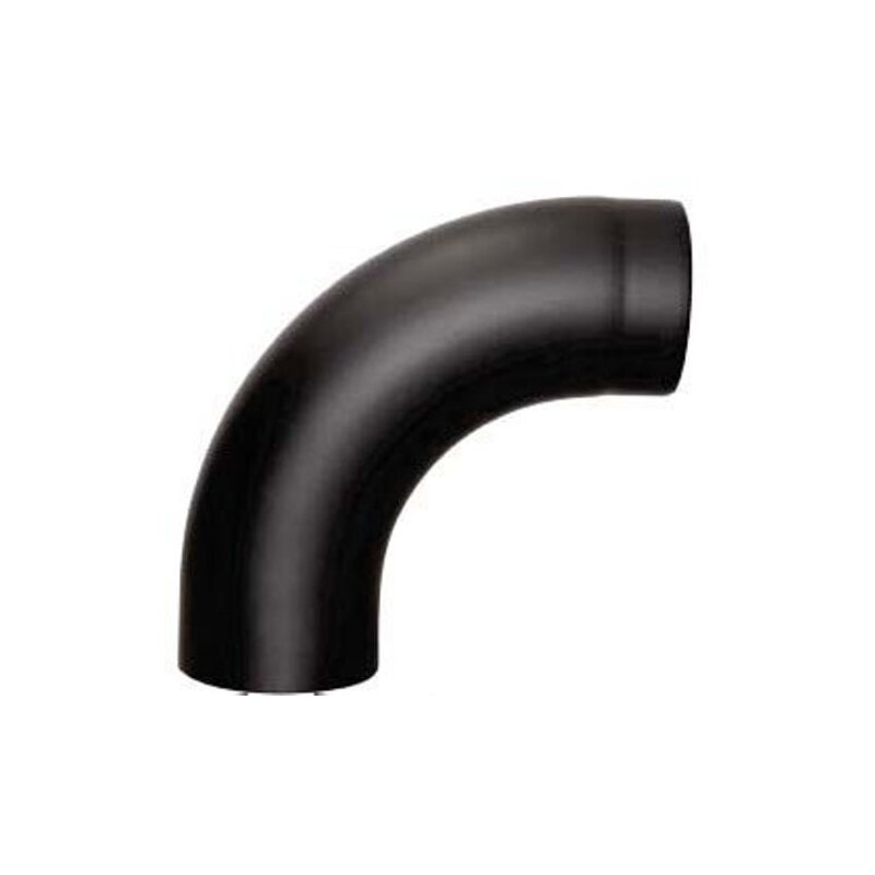 Rauchrohrbogen glattgezogen 90° Ø 150 x 2 mm, Farbe schwarz